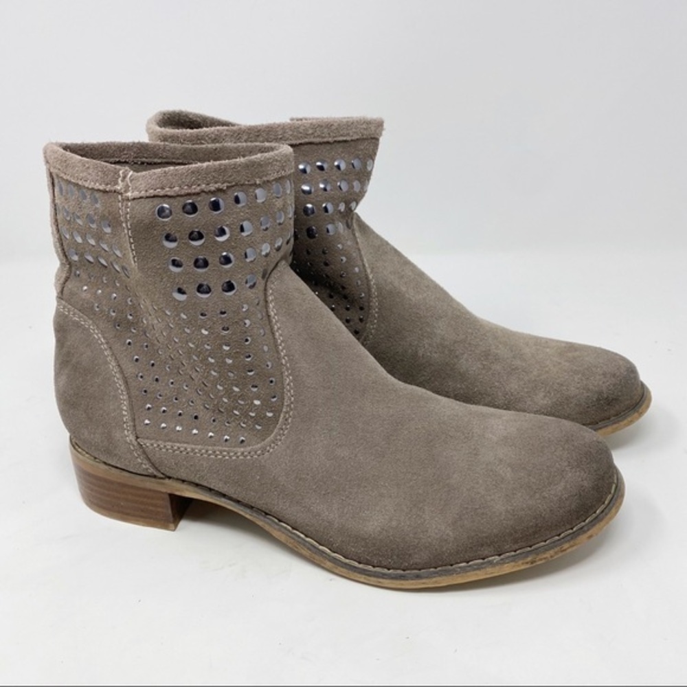 Aldo Studded Suede Gray Booties Size 8